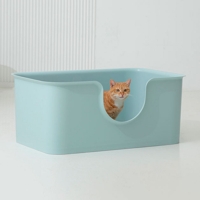 DUIT 푸푸박스 롱 고양이 화장실, 1개, 민트