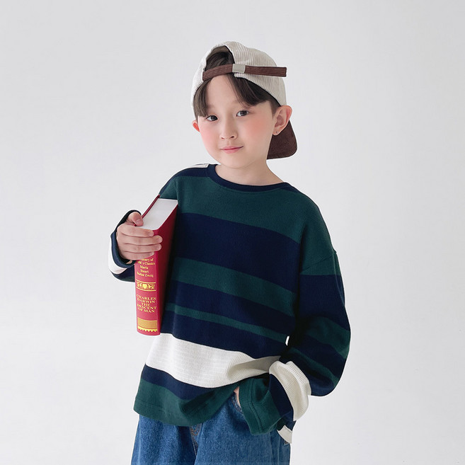 베리클로젯 아동용 코지 니트 긴팔 티셔츠