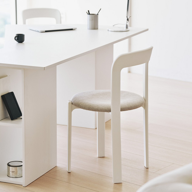 메종드꼼마 피노 체어 쿠션시트타입, 쿠션 화이트, 2개