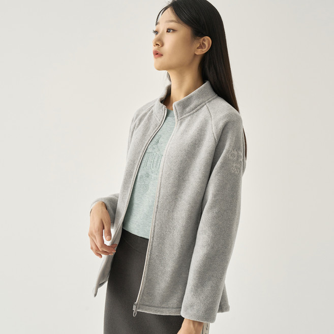 zishen 女款 Essential 麻花高領刷毛外套 LSSFNA72