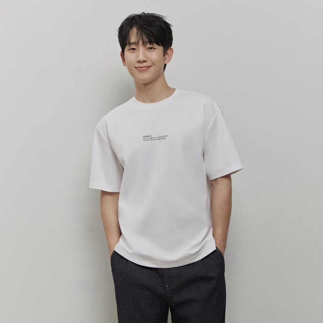 마인드브릿지 수피마 그래픽 세미오버 티셔츠 MZTS3101