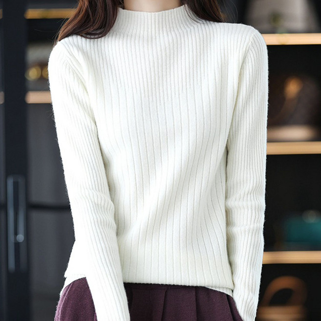 페이퍼먼츠 여성용 뷰닌 터틀넥 골지 긴팔 목폴라 티셔츠 11312