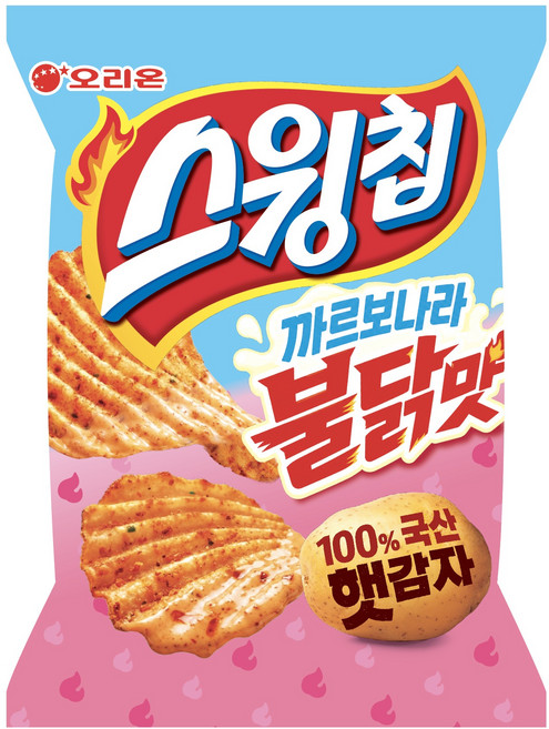오리온 스윙칩 까르보불닭맛, 1개, 55g