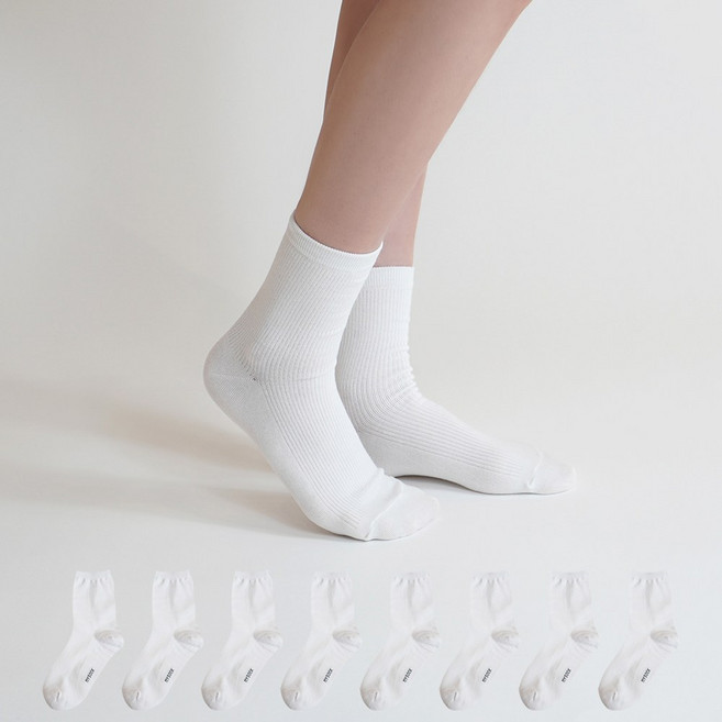 마이싹 여성용 코지 골지 중목 양말 8켤레