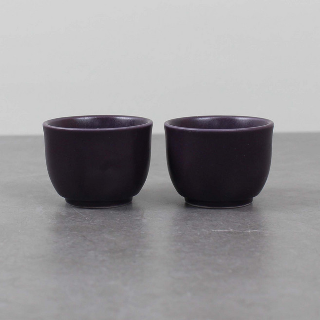 달소금 사케잔 백자술잔 소주잔, 딥퍼플, 2개