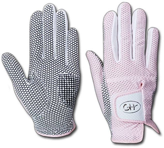 GH KOREA 女用涼感網眼矽膠高爾夫手套 雙手用, 1雙, 粉色