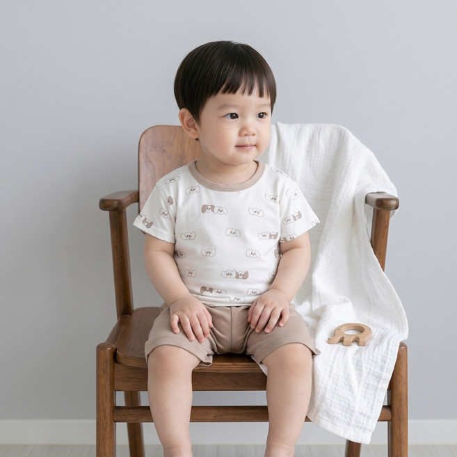 Bebeniz 嬰幼兒涼感棉質圖案短袖T恤