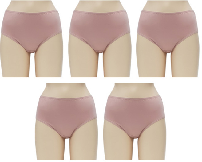 올리비아바비 통기성 순면 솔리드 맥시 팬티 5p
