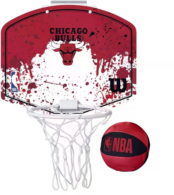 Wilson NBA Team 芝加哥公牛 籃球架, 紅色, 1個