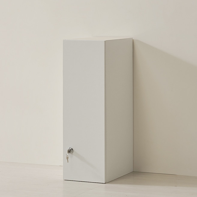 가구의가치 분리형 상부장 일반볼키 캐비닛, LPM 화이트, 1단
