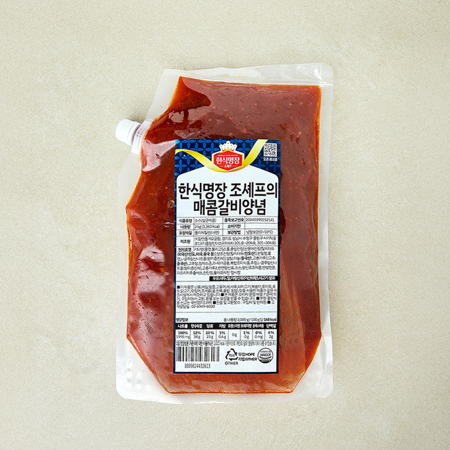한식명장 조셰프의 매콤갈비양념, 2kg, 1개