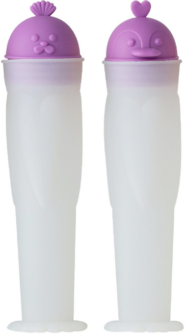 플라이토 실리콘 아이스크림틀 몰드 물개 + 펭귄 세트, 퍼플, 1세트