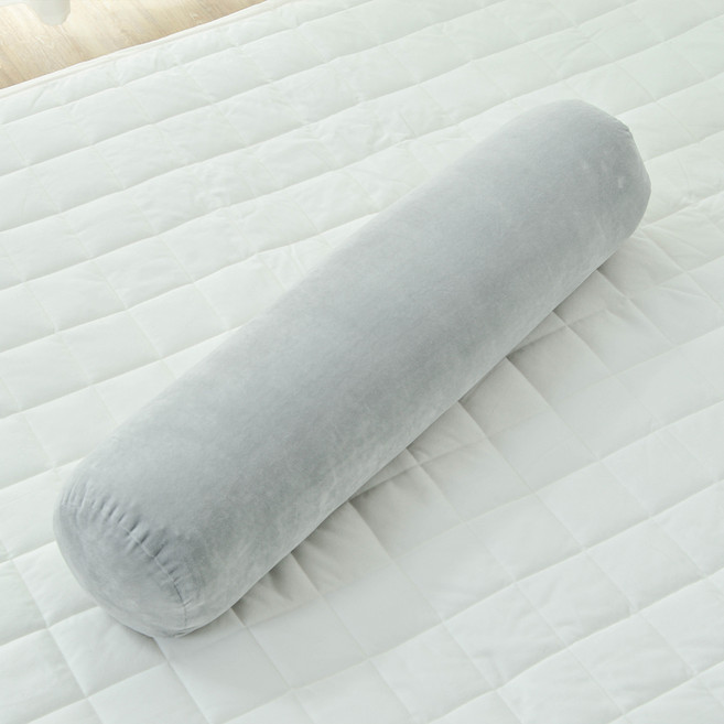 아이닉스 벨라 밍크극세사 원형 바디필로우커버 솜포함, 그레이