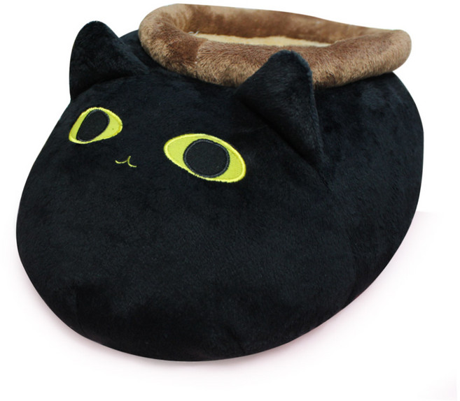 애니나라 캐릭터 발 방한 쿠션, Black(묘묘)