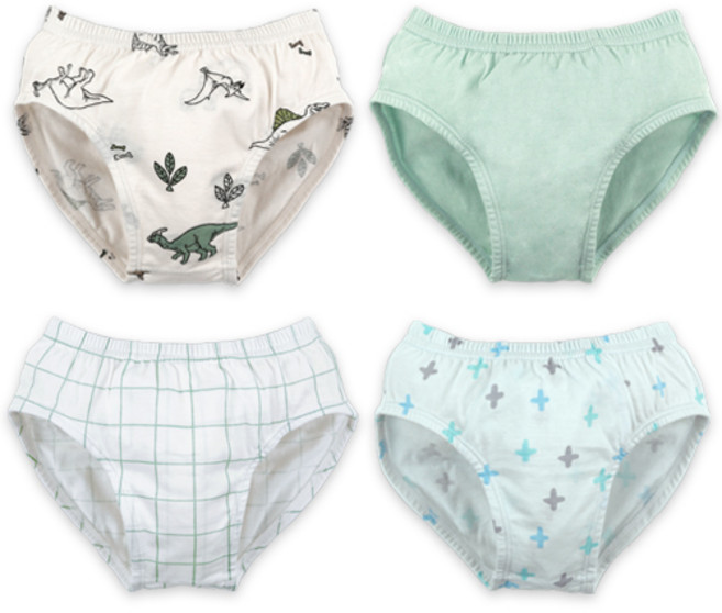 메이키즈 남아용 토이 쥬라기 삼각팬티 4종 세트