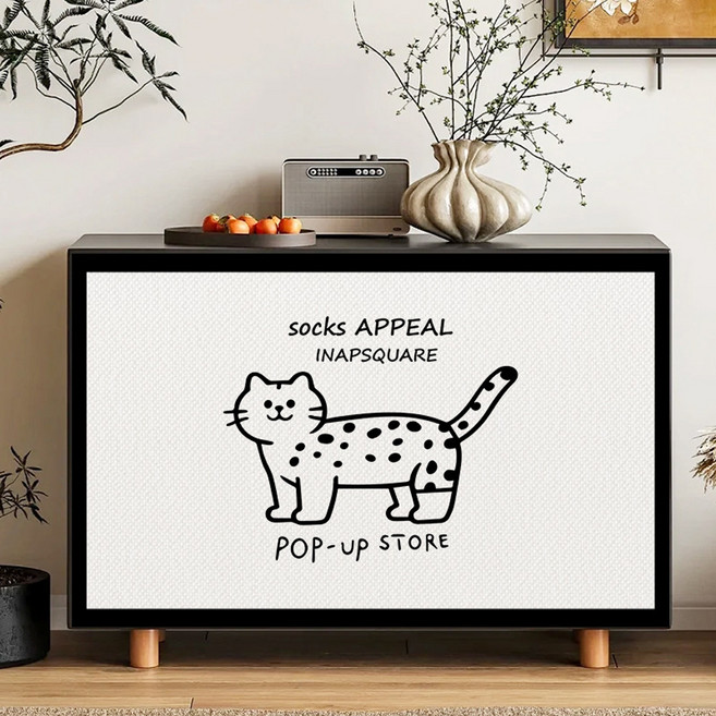 아티홈 귀여운 미니멀 벨크로 캐비닛 커튼 GLD820