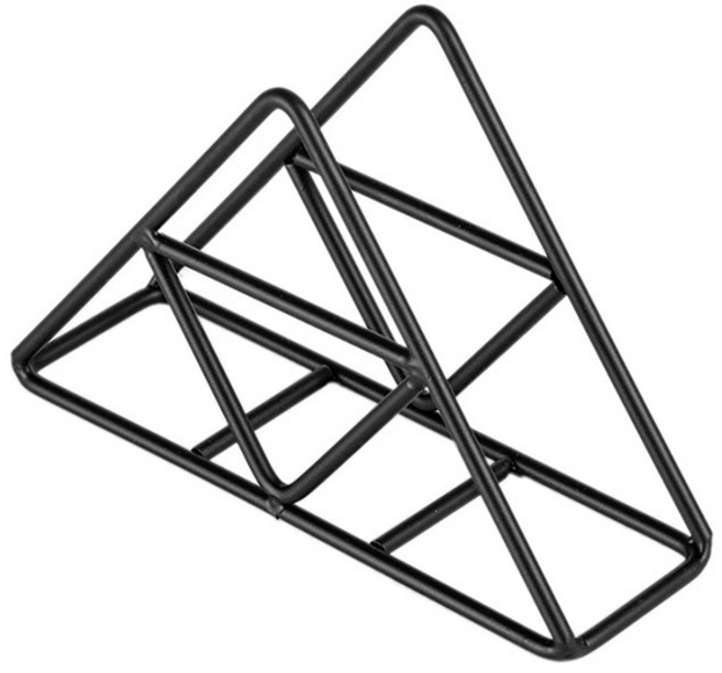 아리코 테이블 냅킨 홀더 트라이앵글, 블랙, 1개