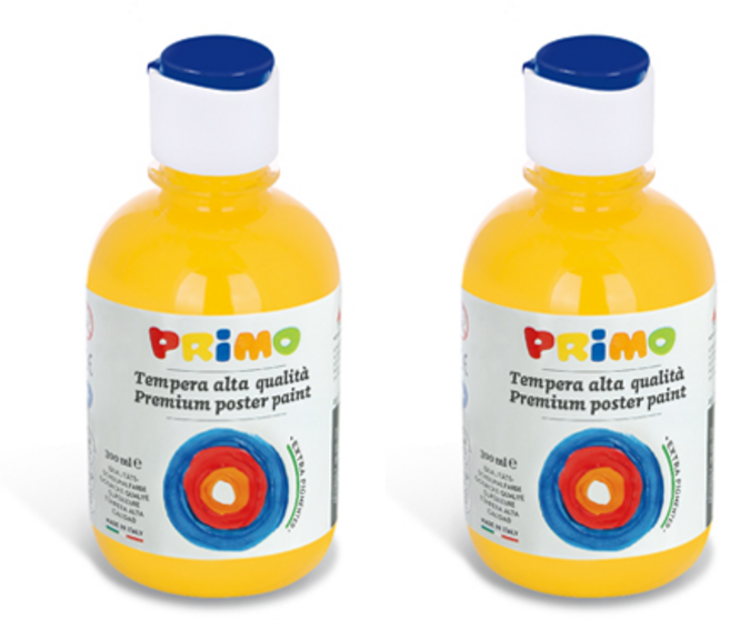PRiMO 종이나라 템페라 물감 노랑 2p, 300ml, 1색