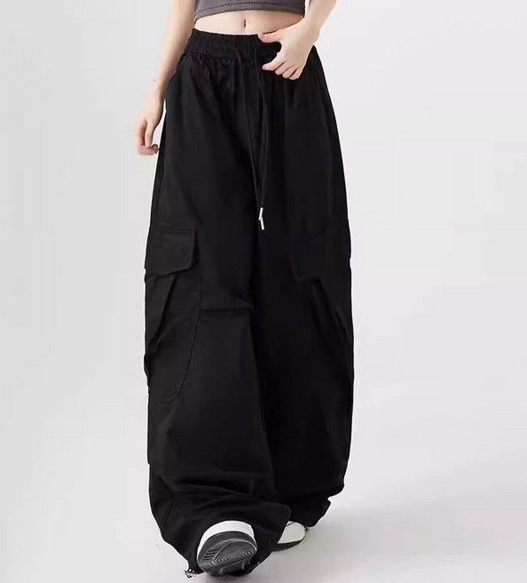 MarketA 女款 Fiction 鬆緊帶寬版工裝褲 P24FW3-A0874