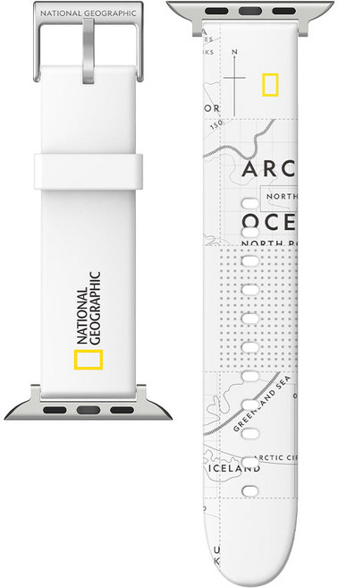 NATIONAL GEOGRAPHIC 國家地理 Smart 矽膠錶帶, 白色, 1個