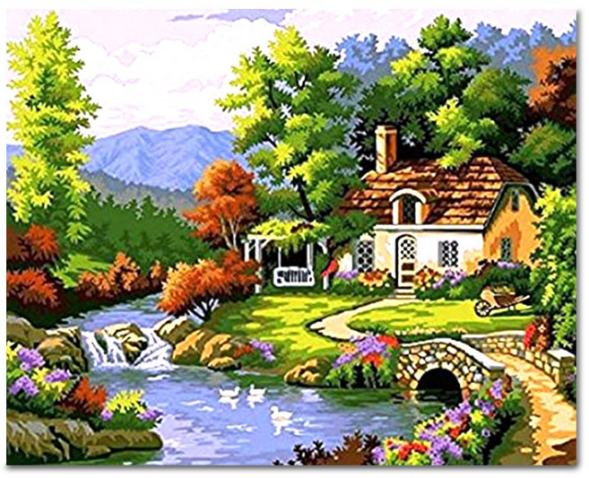 아디코 DIY 페인팅 여름의 정원 PH74 50 x 40 cm, 혼합색상, 1개