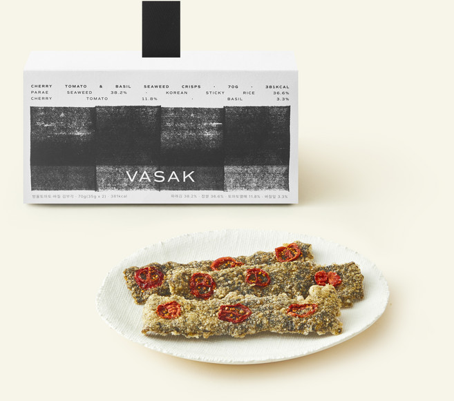VASAK 바삭 시그니처 방울토마토 바질 김부각 2개입, 70g, 1개