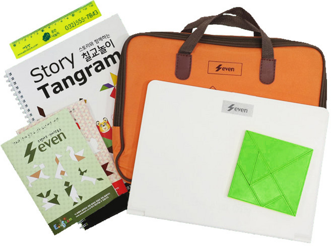에듀쌤 세븐 자석 칠교놀이 교육퍼즐 세트, 혼합색상, 1인용, 1개