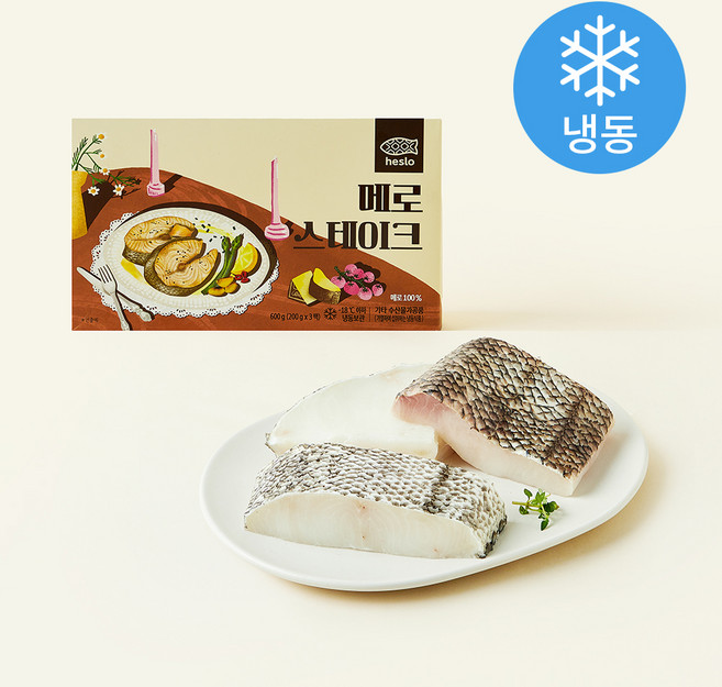 해슬로 메로스테이크 3개입 (냉동), 600g, 1개