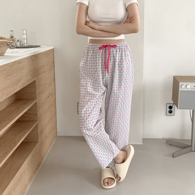 스타일디오 여성용 데일리 프린트 파자마 잠옷 바지