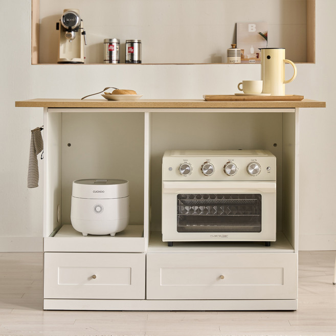 헤이몰리 마틴 사각 홈바 렌지대 오픈형 주방 작업대 아일랜드 식탁 방문설치, 오크