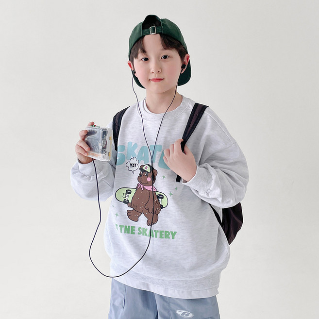 베리 클로렛 아동용 스케이트 베어 스쿨룩 형제룩 맨투맨
