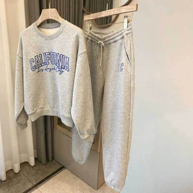 Goodif 女款加州運動大學T + 束口褲套裝