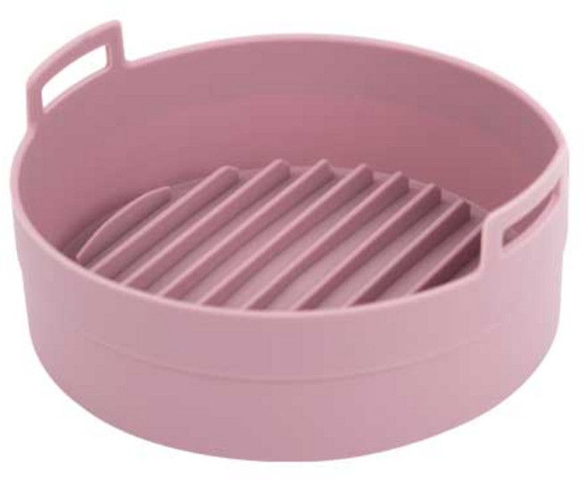 이지프라이팟 특대형 에어프라이어 전자레인지 전용 실리콘용기, 핑크, 1개