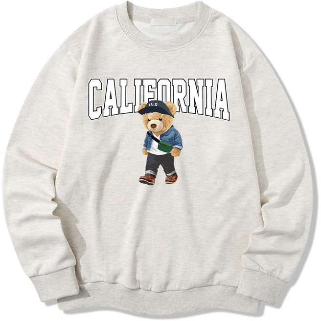 ILLUSO 男女通用柔軟刷毛加州熊大學T