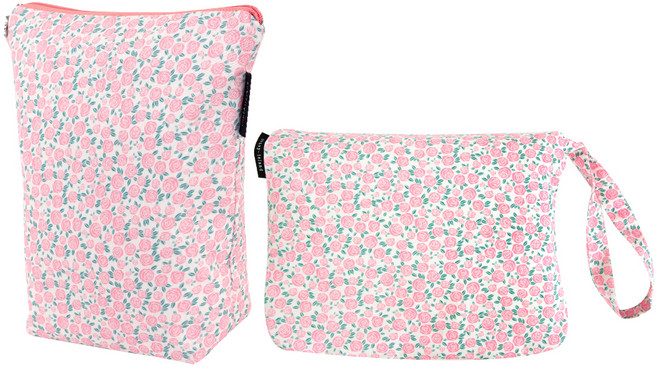 코니아일랜드 휴대용 기저귀 매트 + 파우치 세트, 스윗로즈