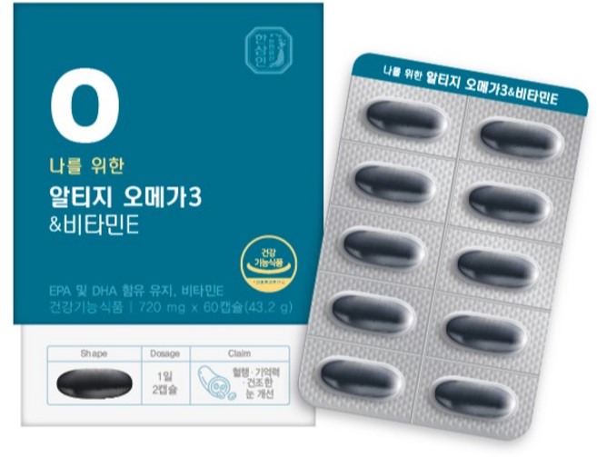 HANSAMIN Altage Omega3維生素E膠囊, 1盒, 43.2g
