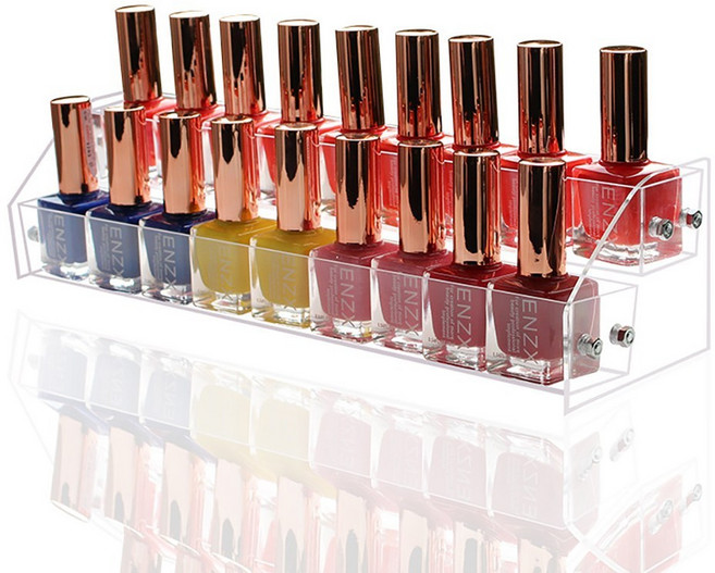 바르나 아크릴 매니큐어 진열대 2단, 1개, 투명