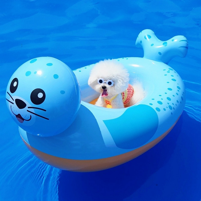 리치독스 강아지 물놀이 물개 튜브, 물개튜브, 1개