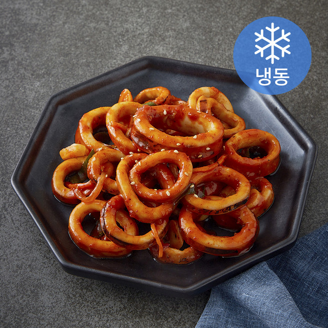 살맛나요 오징어링 + 볶음소스 세트 (냉동), 1세트, 500g