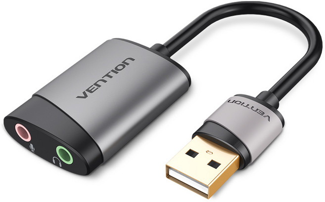 벤션 이이폰 마이크 분배기 타입 USB 외장형 사운드카드, CDKHB, 1개