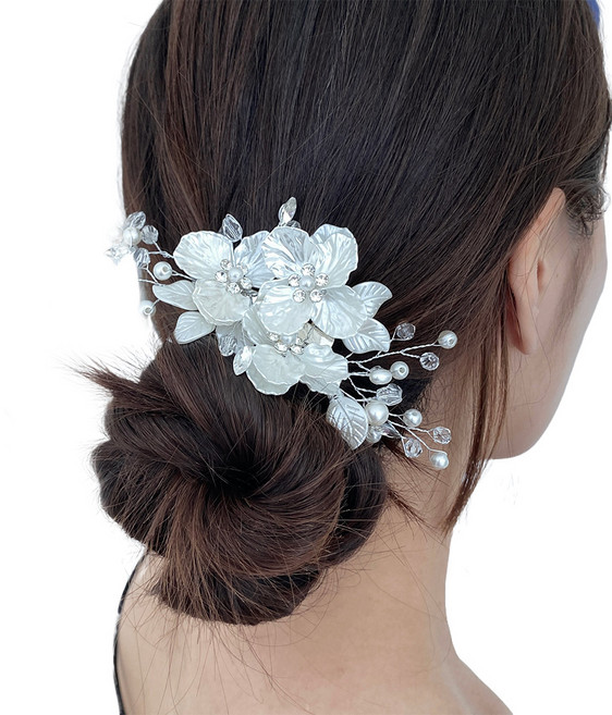 스타일플래닛 고급스러운 웨딩 플로랄 헤어핀