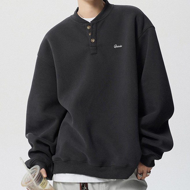 더플로우커머스 남성용 아메리칸 루즈한핏 감성자수 맨투맨