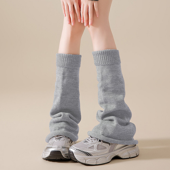 쿠니 니트 겨울 롱 무지 레그워머