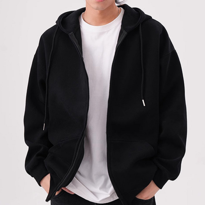 패션플로우 남성용 아메리칸 캐주얼 루즈핏 봄가을 후드 집업