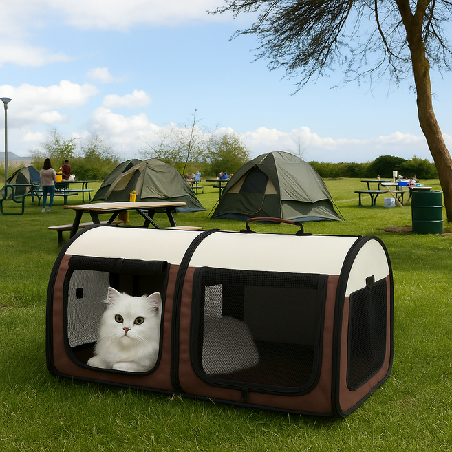 IRIS OHYAMA 愛麗思歐雅瑪 貓屋, 棕色, 1套