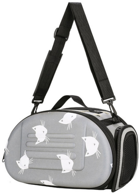 콤비펫츠 반려동물 EVA 이동가방, 여우패턴 그레이, 1개