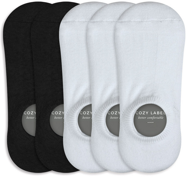 코지라벨 남성용 이중쿠션 스포츠 페이크삭스 5켤레