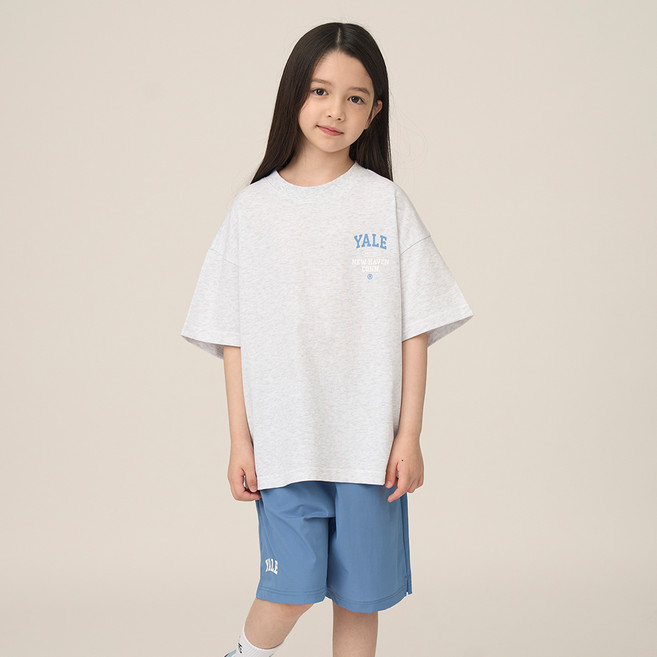 예일키즈 아동 주니어 베이직 코튼반팔+우븐팬츠 셋업 세트 YJCCSUD23051