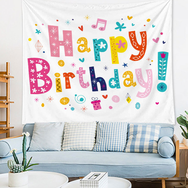 Isabel Home 法蘭絨生日派對掛布 L 15號設計, 款式15