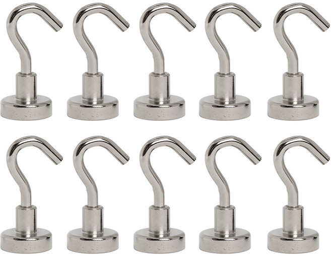 코지파파 초강력 고리 자석 후크 고리형 16mm, 실버, 10개